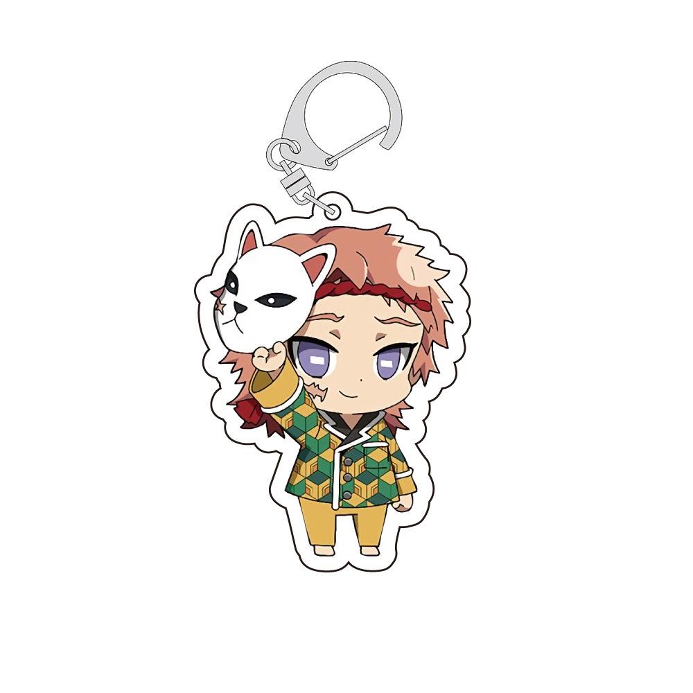 Demon Slayer Kimetsu Yaiba Tanjiro Nezuko Tokito Muichiro Acrylic Double Sided Keychain Transparent Anime Pendant Cosplay No Carry Mini Lightweight