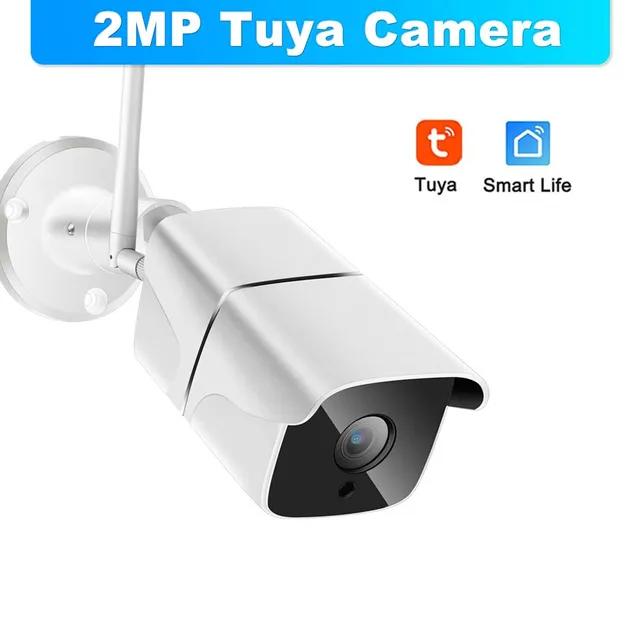 

Tuya WIFI 1080P HD Bullet IP Outdoor 120° Wide Angle Securtiy Protection CCTV Camera Smart Home Metal Shell Alexa Tuya Camera No Card