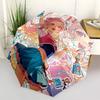 1 Stück Outdoor-Schirm mit Anime-Mädchen und Parfümflaschen-Aufdruck - Automatisches Öffnen/Schließen, Tragbares 3-fach faltbares Design, 8-Rippen-Eisenrahmen - Perfektes Geschenk