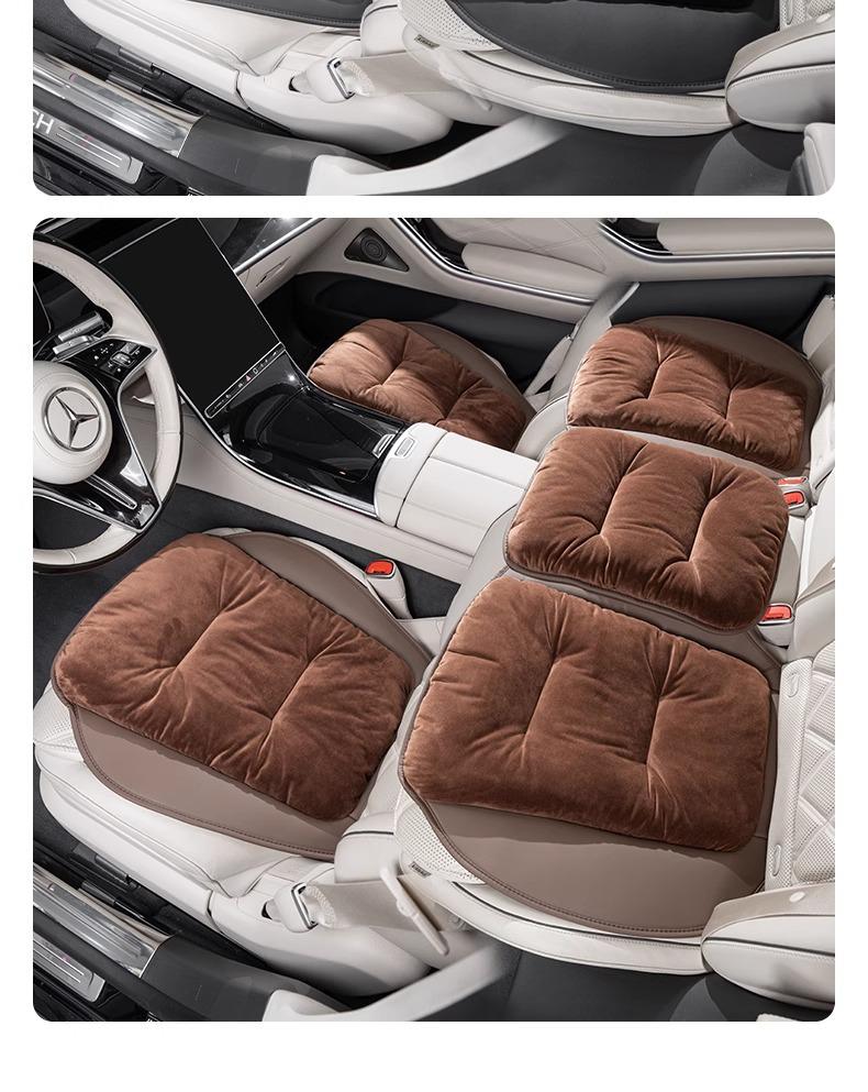 High-End Plush Heated Car Seat Cushion for Autumn and Winter