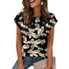 Women's Loose-Fit Fashionable Casual Retro Print T-Shirt