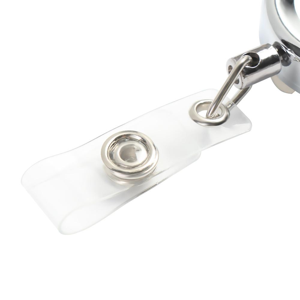 1pc Clip Anti-Lost Clip Metal ID Name Card Retractable Key Ring Badge Holder Lanyards