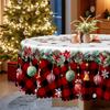 European Creative Christmas Tablecloth, Rectangular Snowflake Bell Pendant Waterproof Table Cloth, Home Hotel Holiday Clothing