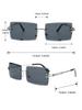 10PCS Women Fashion Rimless Rectangular Sunglasses For Daily Life Men Shades Accessories.