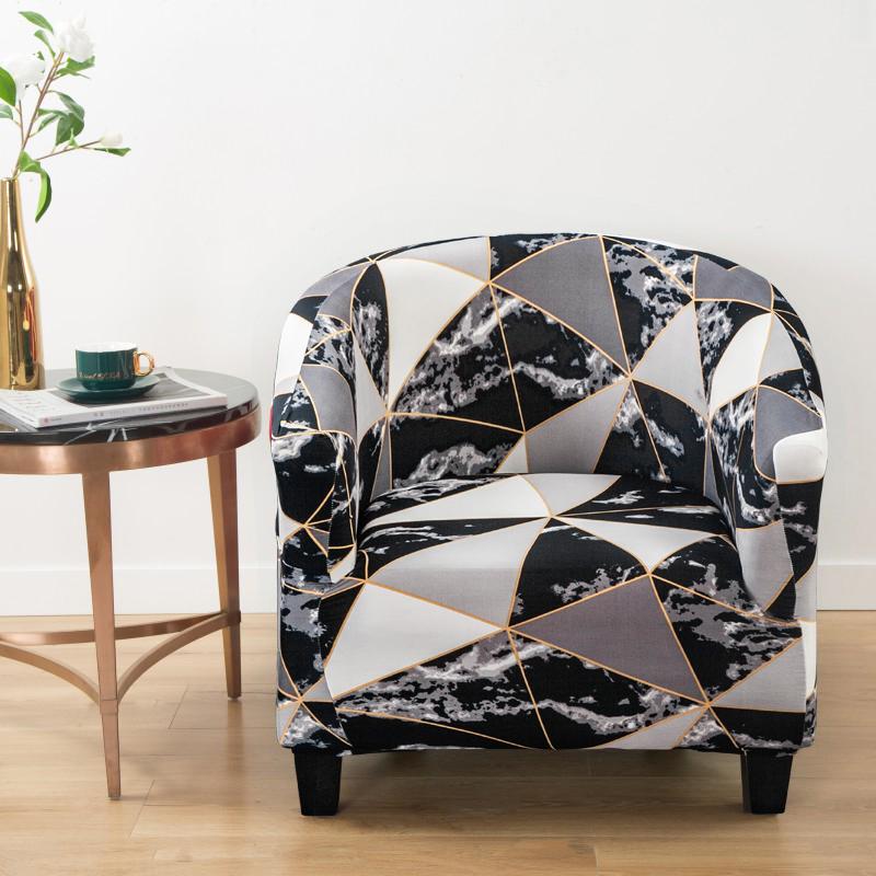 club chair cover armchair slipcover geometric printed small sofa covers protect for pets chair decoration