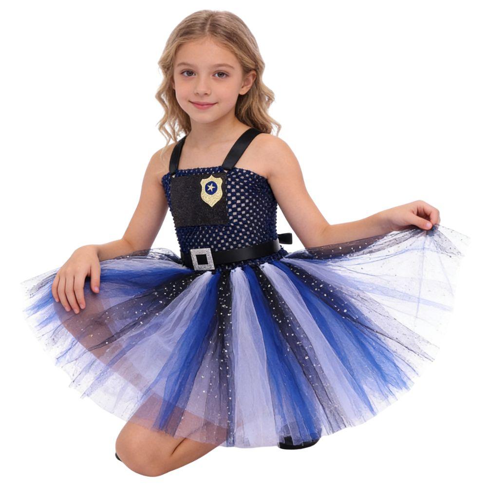 Zoo2 Judy Roleplay Hopps Costume Height100-160 Police Officer Puffy Costume Rabbit Sheriff Tutu Dress Hat Halloween Suits