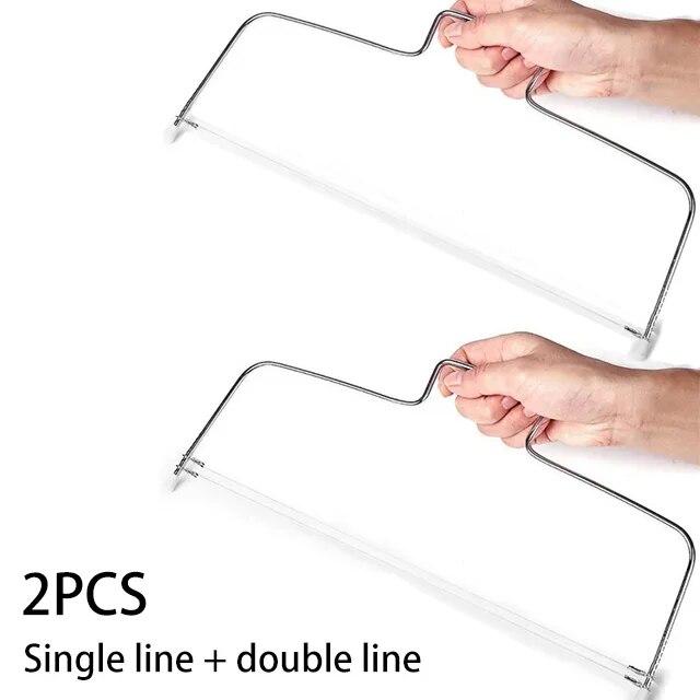 1/2Pcs Adjustable Height Line Cake Cut Slicer Adjustable Stainless Steel Cake Decorating Mold DIY Bakeware Kitchen Cooking Tool