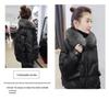 Plus Size Women's Winter Coat with Fur Collar - Shiny, Loose Down Cotton Fashion Jacket