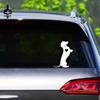 Dachshund Heart Shape Silhouette Vinyl Sticker For Car, Truck, Laptop, 6 Inch/15.3cm White Reflective Carving Decal, Stickers, Wall Decal, Vinyl Decal