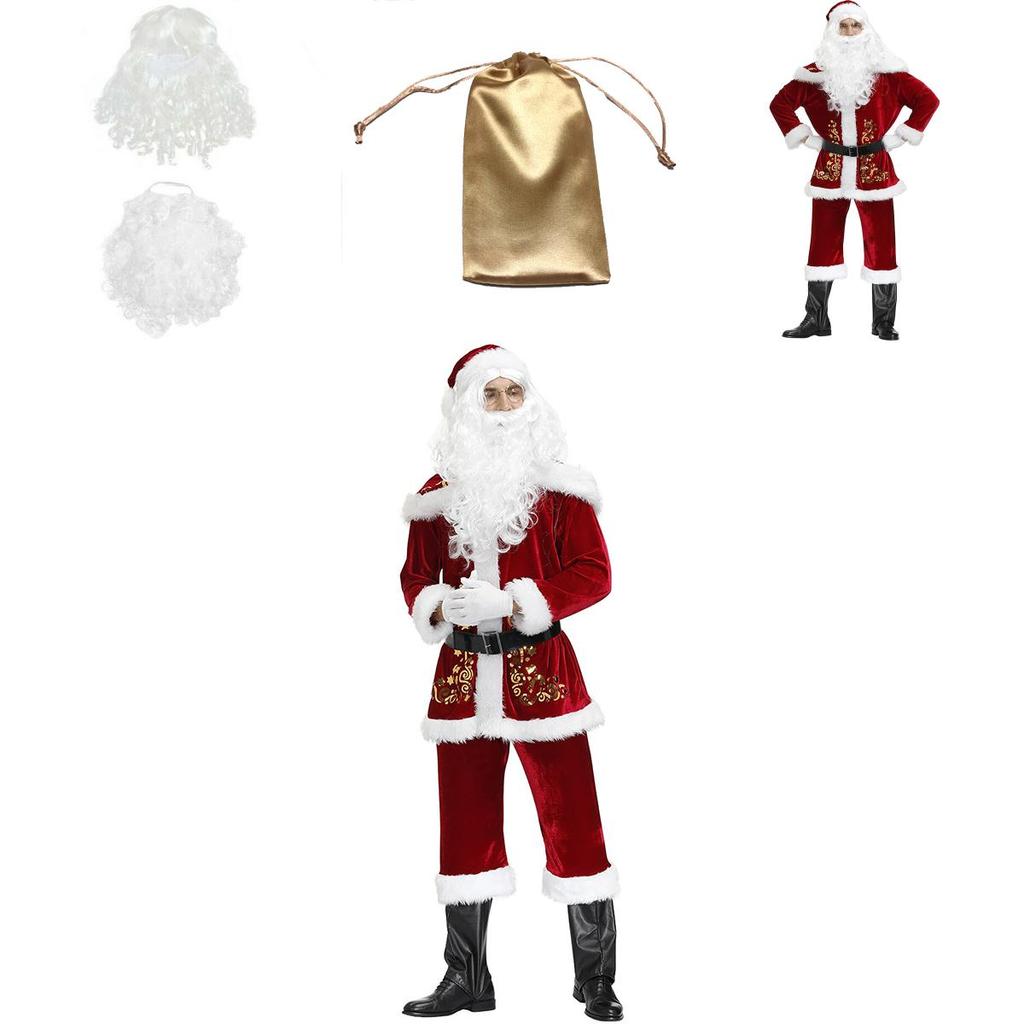 Soft And Warm Santa Claus Suit Ideal For Holiday Parties And Christmas Gatherings