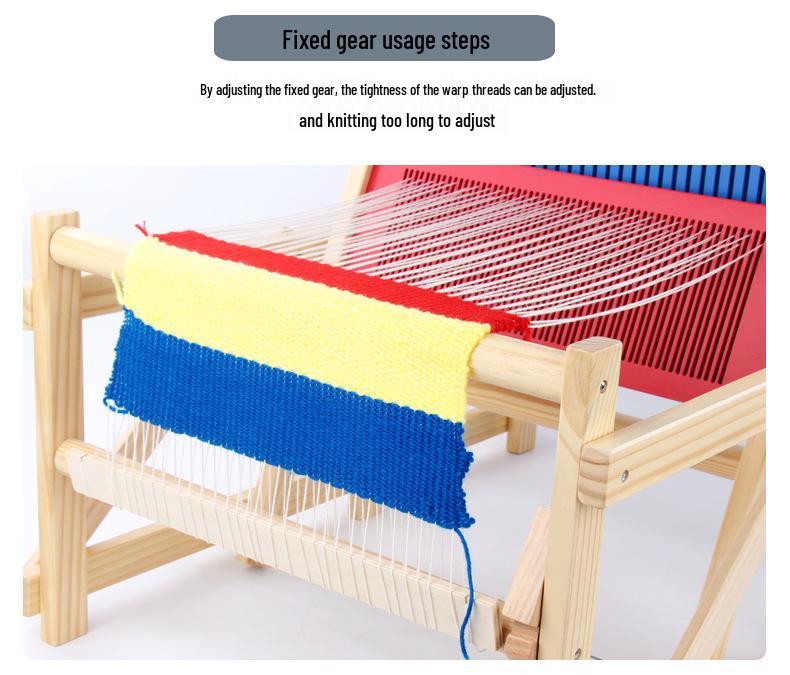 Montessori Wooden Weaving Loom for Kids Aged 3-6: Educational DIY Fabric Toy