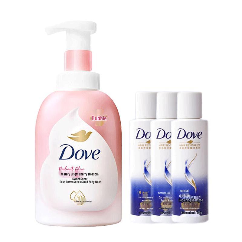 Dove Cherry Blossom Shower Foam & Shampoo Set