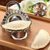 Stainless Steel Dumpling Mold and Wonton Maker, Heavy Duty Manual Dough Presser for Home Kitchen Baking, Easy To Clean Metal Pastry Making Tool Set