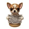 Emotional Support Puppy Statue Positive Dog Ornament Puppy Figurine