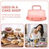 1 Set Handheld Plastic Cake Box Transparent Reusable Baking Storage Case Portable For Birthday Dessert Wrapping Packaging Home
