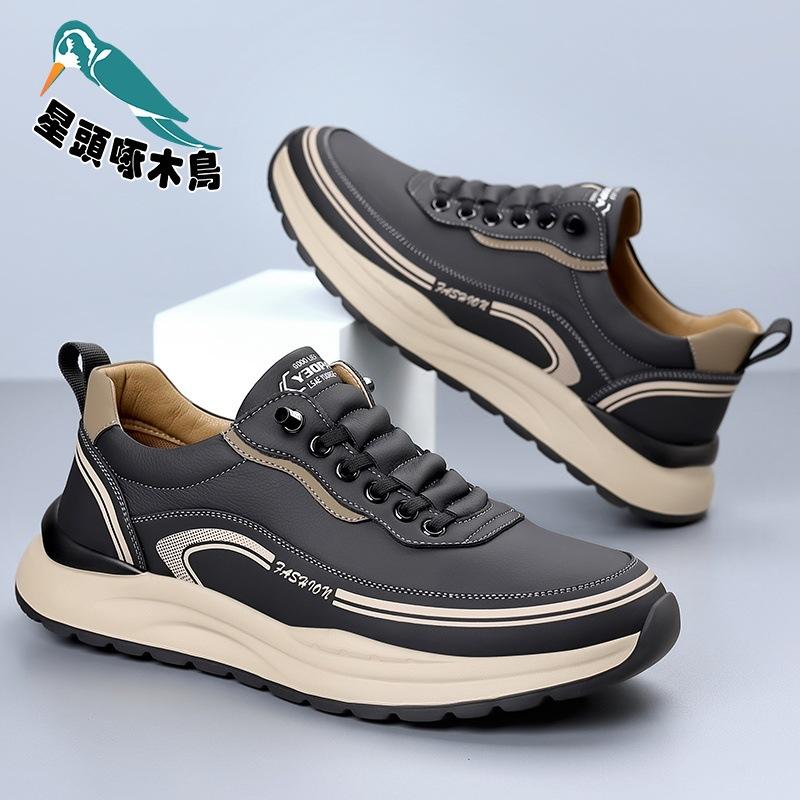 Men's shoes spring new casual shoes board shoes versatile retro fashion trendy men's shoes soft-soled lazy sneakers