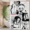 N-NANA 1PC Printed Shower Curtain Waterproof Washable With 12 Hooks Bathroom Shower Home Use