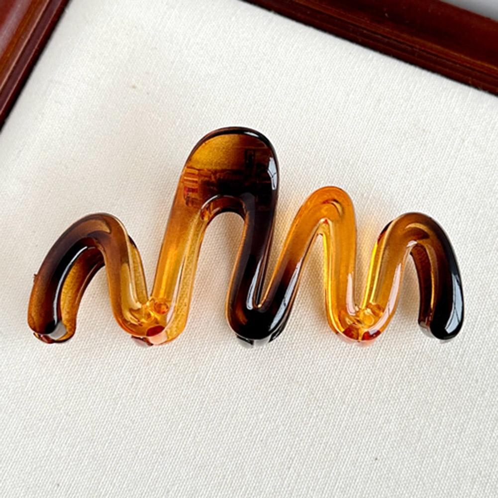 Vlnitá spona do vlasů drápek dámská barevná elegantní módní