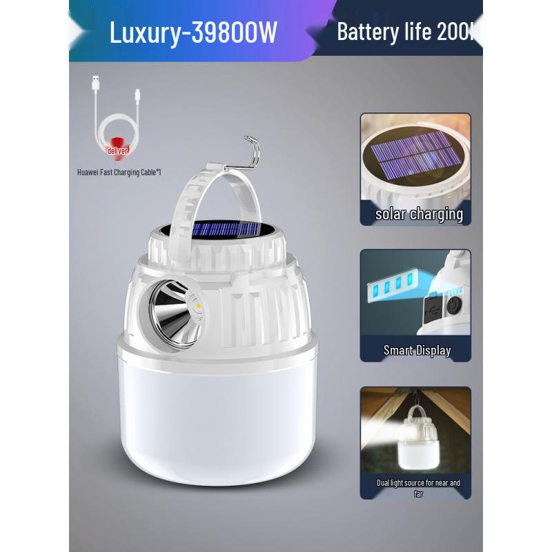 Rechargeable Solar Camping Lantern: Long-Lasting Tent Light for Emergencies and Outdoor Use