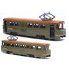 Metal Die-Cast Alloy Light Rail Pull Back Train Engine Toy Retro Model Tram,Fall-Resistant Desktop Decor Pull Back Door Openable 7 Inches Train Kids
