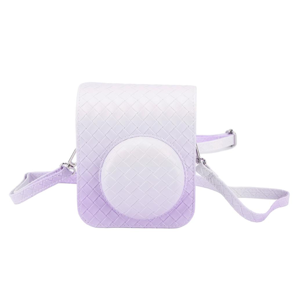 Instant Camera Bag for Fujifilm Instax Mini 12 PU Leather Camera Protective Case with Adjustable Shoulder Strap