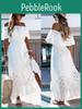 White Woman Dress Summer For 2023 Trendy Casual Beachwear Coverups Outfits New Boho Hippie Chic Long Maxi Dresses Elegant Party