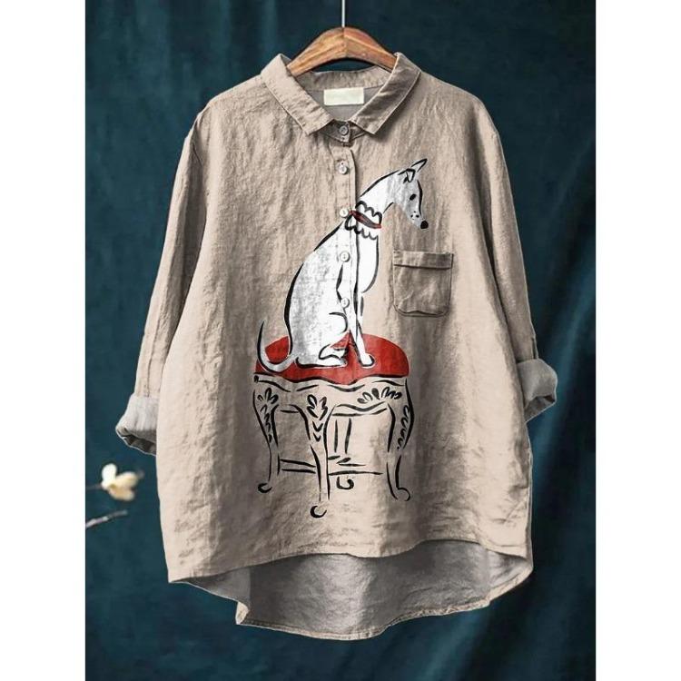 Japanese Kimono Blouse Harajuku Cute Strawberry Cats Print Women's Long Sleeve Shirt Summer Casual V Neck Cozy Loose Top