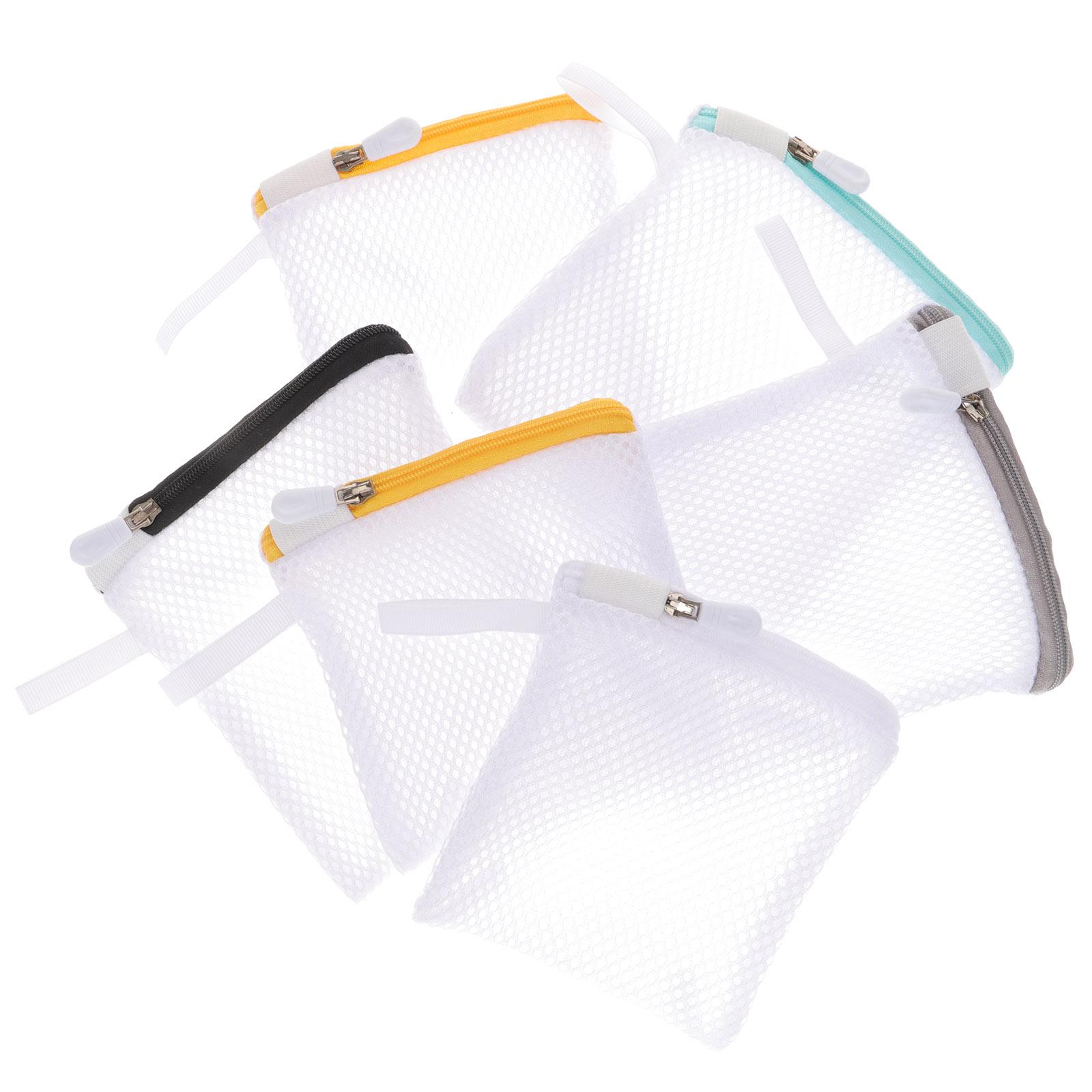 

6pcs Laundry Bags Set Thickened Fine Mesh Protector For Delicate Clothes Wash Machine Use Travel Organizer (Random Color) 12.00X12.00X0.50CM