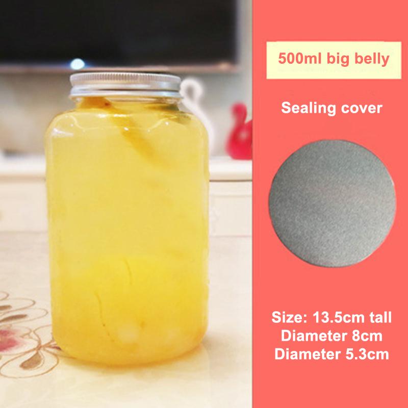 500ml Portable Fruit Juice Cold Brewed Tea Bottle Transparent Plastic Beverage Bottle Disposable Milk Tea Bottle