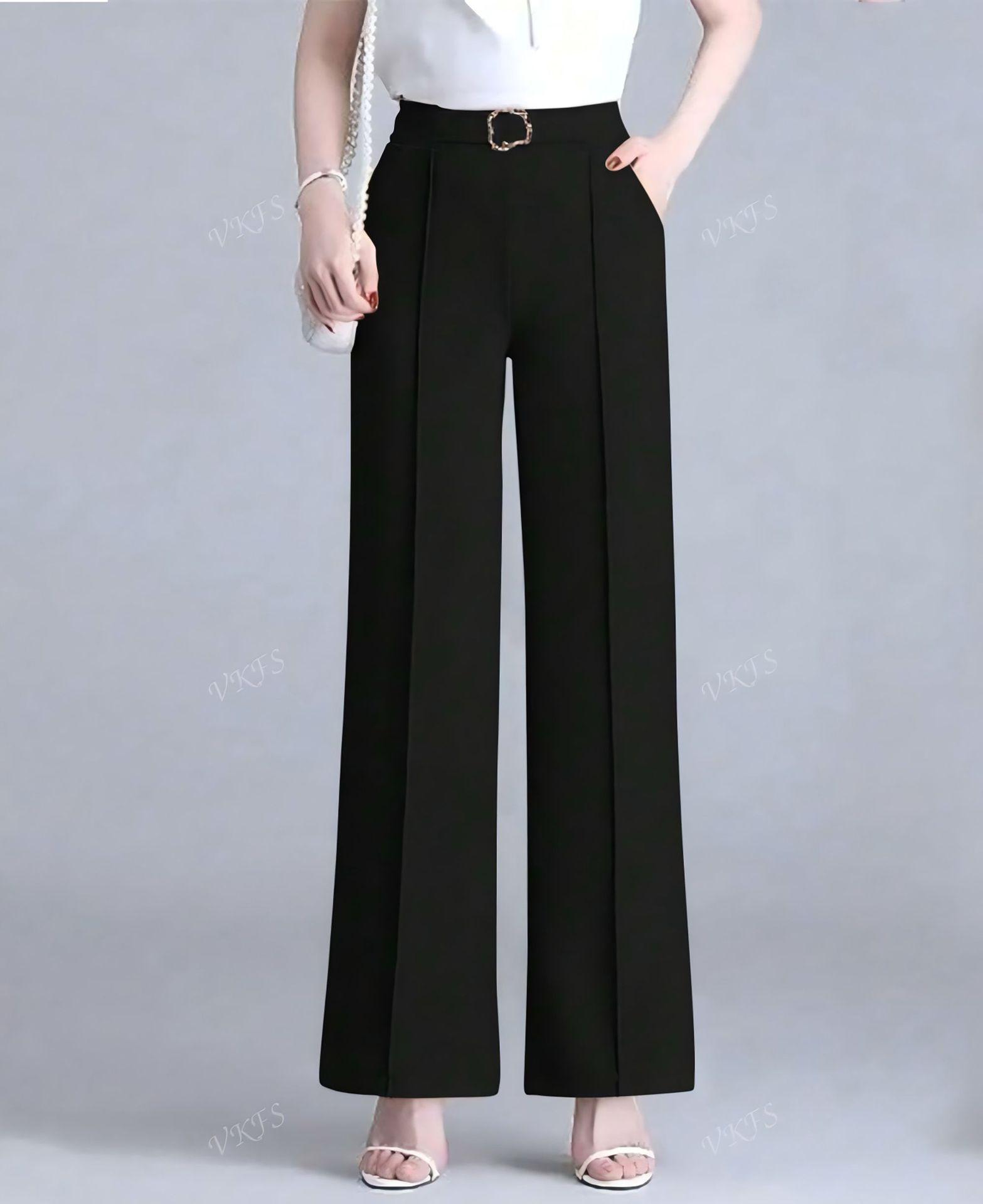2026 Women s High-Waist Slimming Micro-Flare Pants - Versatile, Drapey Casual Solid Color for Spring/Summer. XXL