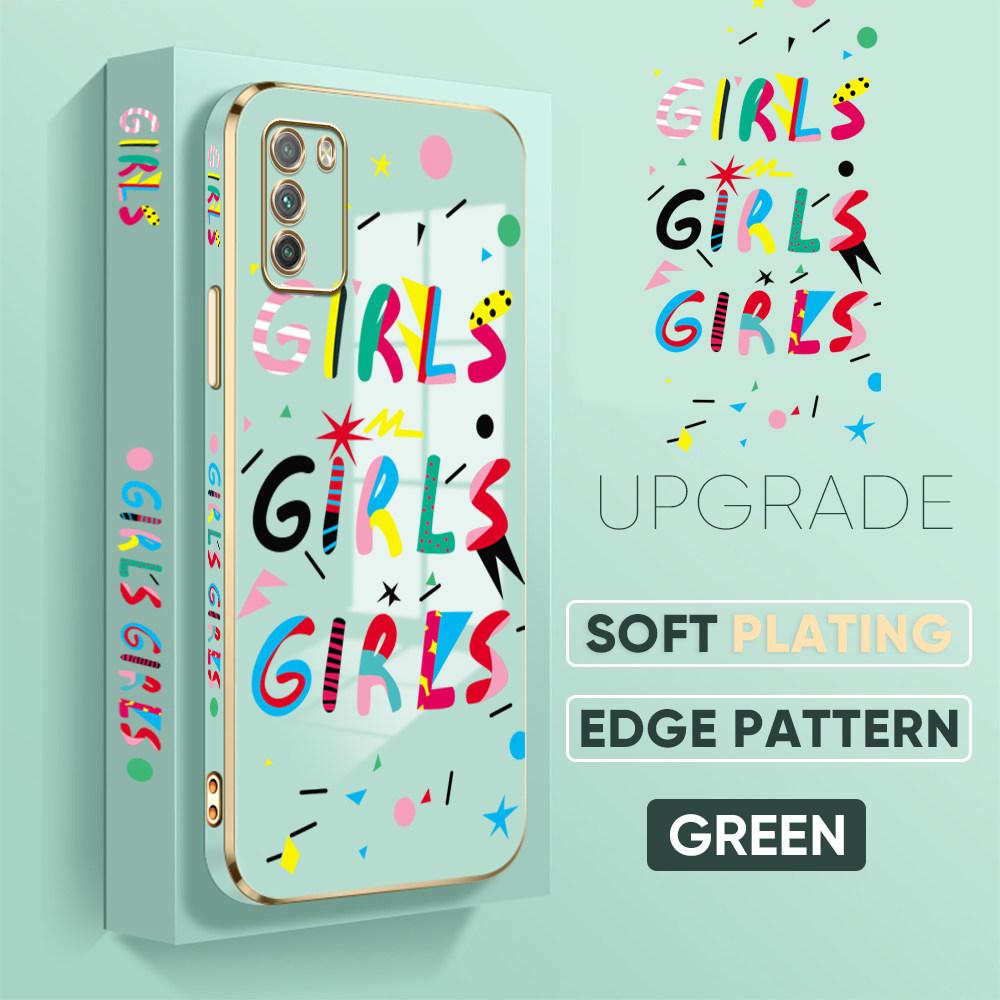 Bunte Druckmuster Quadratisches Randmuster Gehäuse Überzogene Telefonschale Luxus Überzogene Weiche Telefonhülle für Huawei Honor Xiaomi Redmi