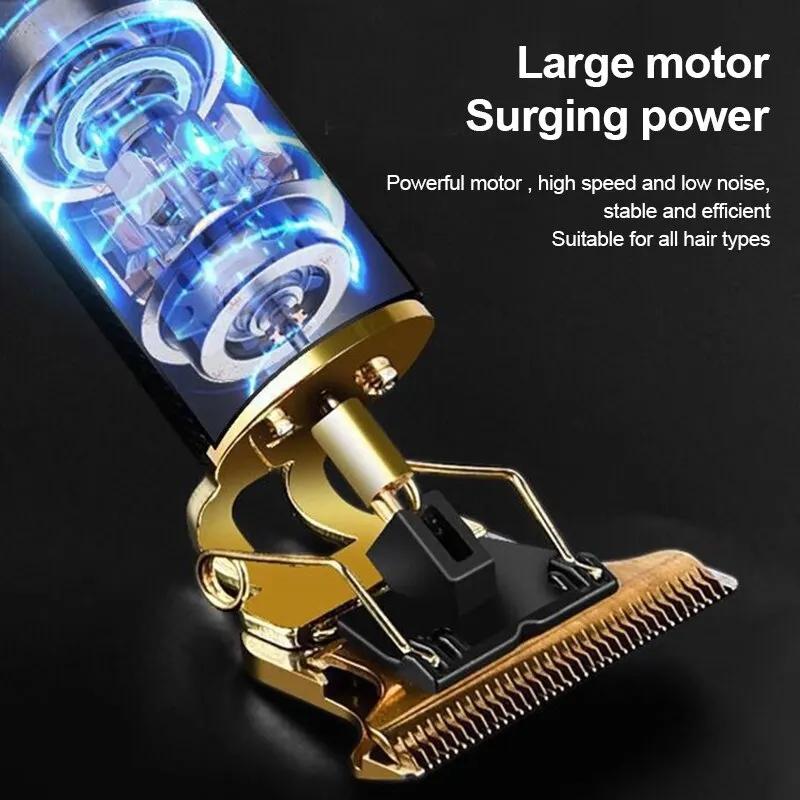 T9 Professional Hair Trimmer Wireless Electric Hair Clipper Beard Shaver Men Hair Cutting Machine Barber Big Blade Cutting Tools