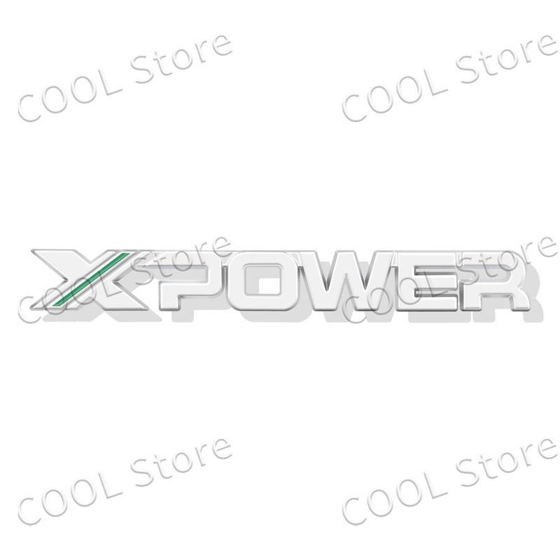 3D Chrome Metal X XPOWER Logo Car Rear Trunk Emblem Badge Nameplate Sticker For ZS HS GS 3 5 6 7 TF RX5 GT Accessories