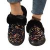 Fashion Winter Women Lining Snow Slippers Anti-slip Round Head Shoes Women Light Ankle Anti-slip Outdoor Fashion Slippers Slides Women