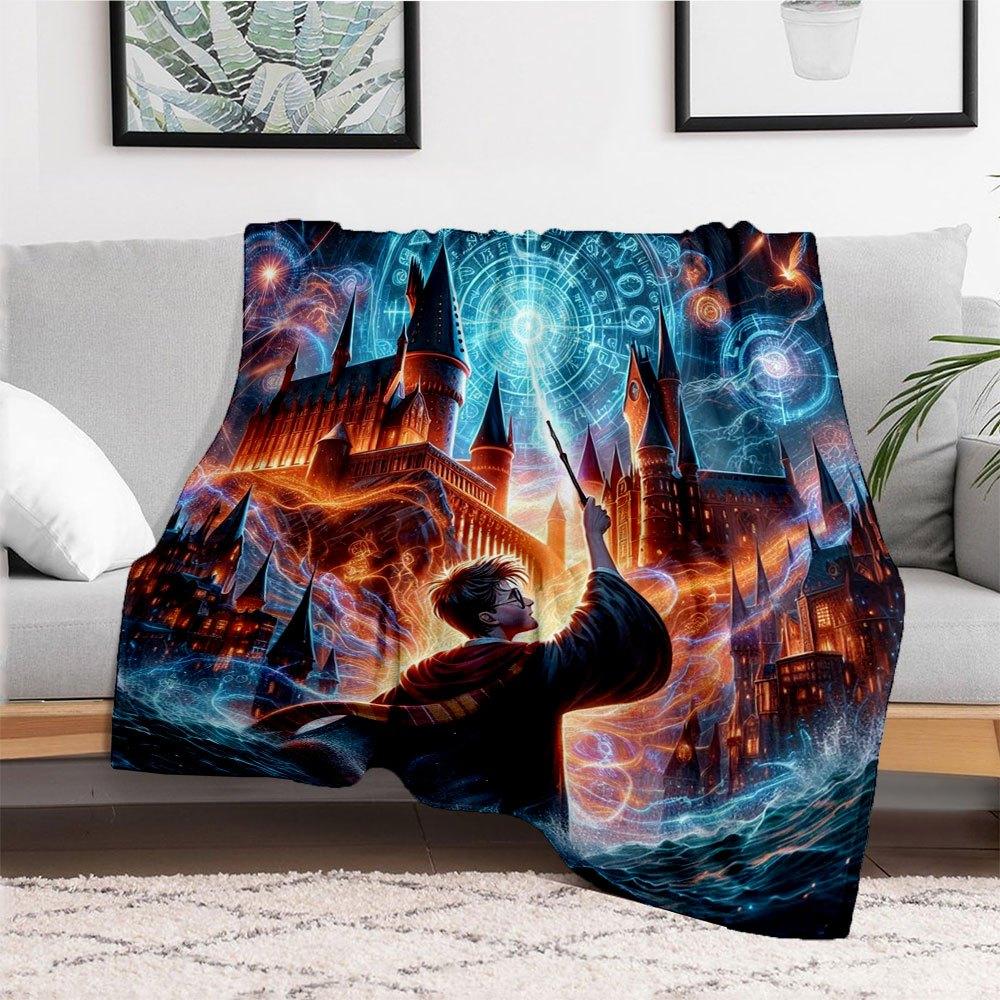 

Hogwarts Magic: The Ultimate Wizarding World PosterBlanket Flannel Throw Blanket for Sofa, Bed, Travel, Camping, Office, Couch, Chair 130cm×150cm