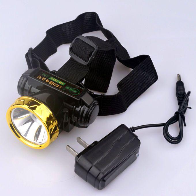 Rechargeable LED Headlamp – High Brightness, Long-Throw, Outdoor, Night Riding, Fishing, and Mining Flashlight.