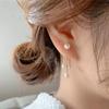 S925 Silver Pearl Long Tassel Earrings | Korean Fashion Temperament | Anti-lost Simple Thread Design
