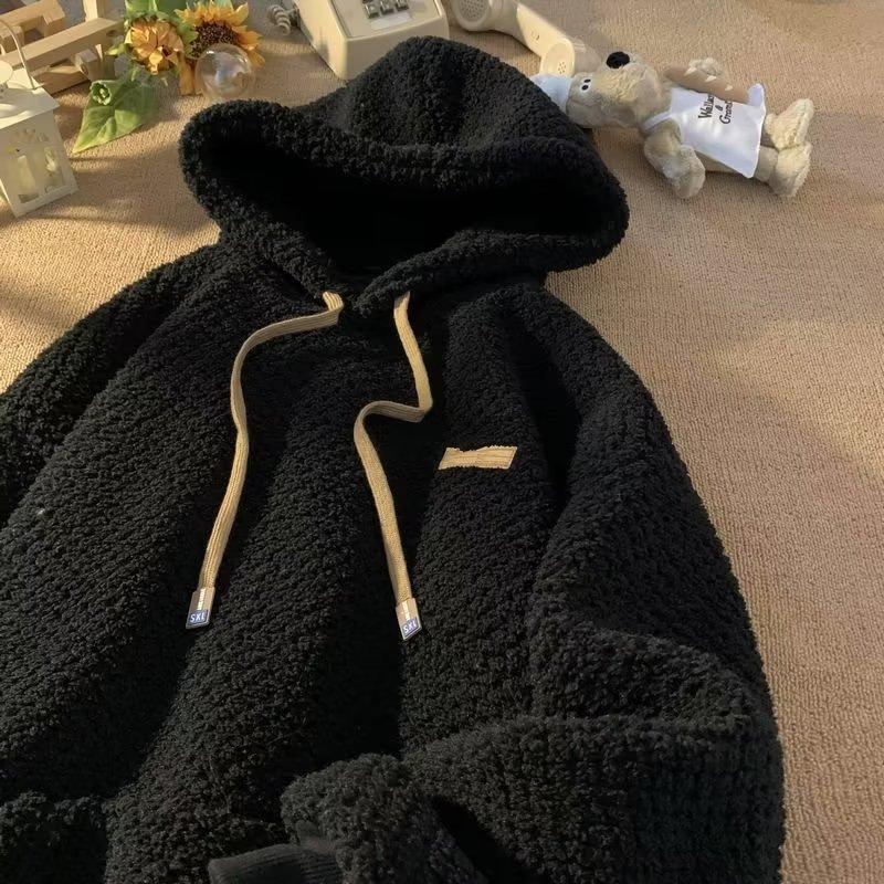 Men's Winter Warm Hooded Top Knit Casual Warm Pullover Shirt