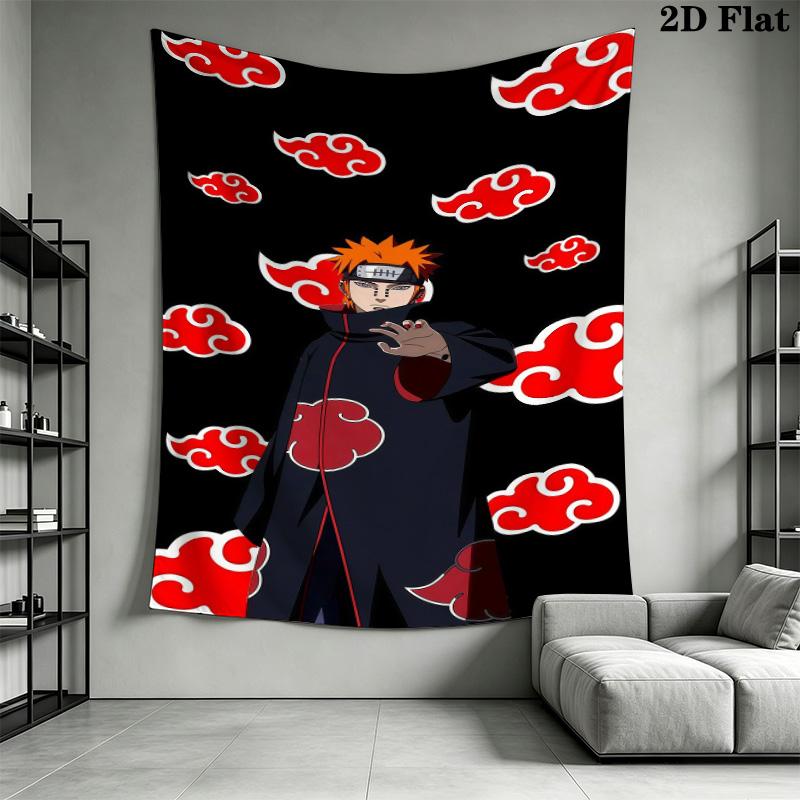 Naruto Cloud Power Wall Tapestry Aesthetic Wall Hanging Printed Fabric Blanket Decorative Tapestries For Bedroom Living Room Home Decor