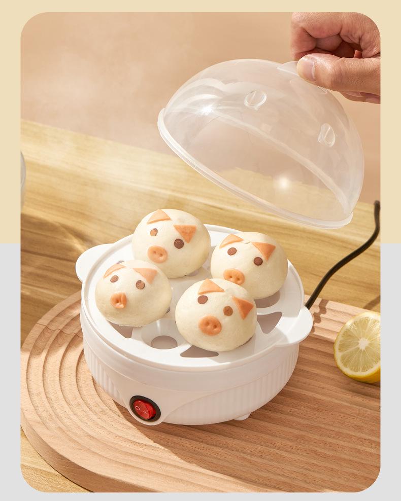 Kompakt automatisk eggkoker med tørrkokingsvern