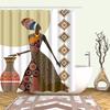 African Style Portrait National Style Bathroom Shower Curtains Frabic Waterproof Polyester Bath Curtain With Hooks