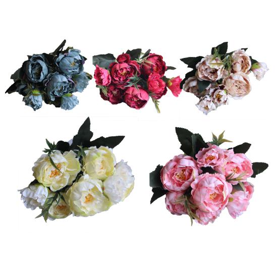 1Pc Artificial Flower Lifelike Multipurpose Silk Cloth Beautiful Decoration Floral for Wedding