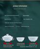 High-Temp Linglong Blue and White Porcelain Dinnerware Set: Elegant Underglaze Bowls & Plates