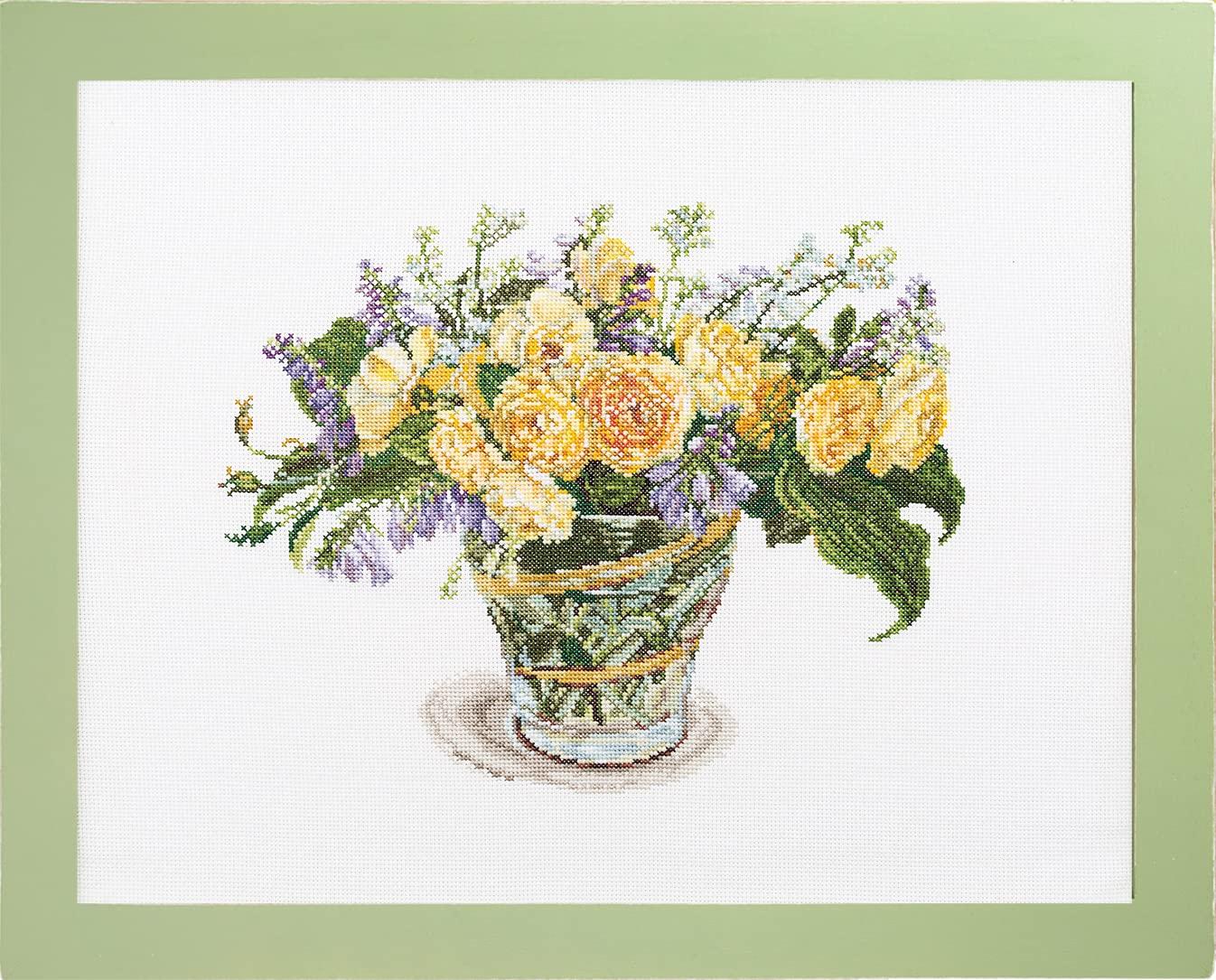 

Набор для вышивания LECIEN Cosmo Fujico collection Graham Thomas and Buttercup белый