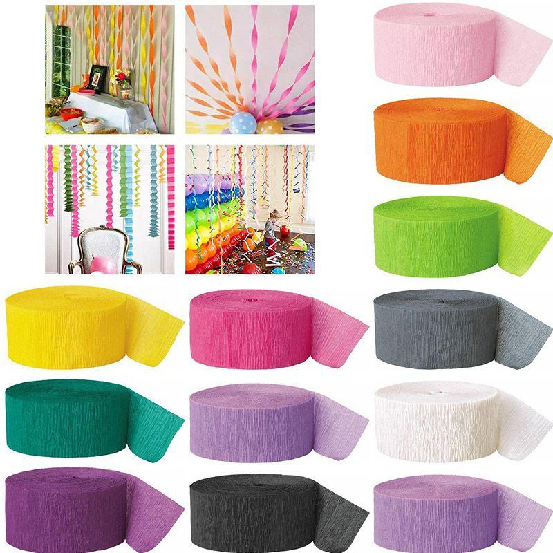 Crepe Paper 82ft Party Streamers Roll Birthday Wedding Hanging Diy Decor Craft