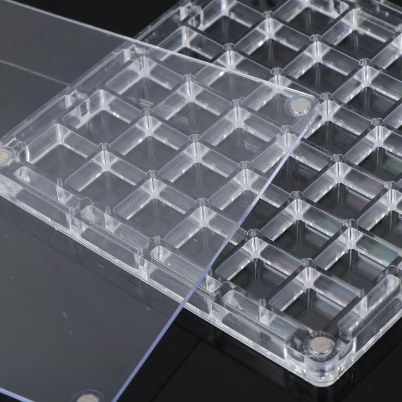Acrylic Magnetic Seashell Display Box 36 Grids Transparent Compartment Organizer for Collectible Seashell Pin Badge Home Display