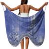 Large Floral Print Lightweight Beach Sarong Wrap Soft Breathable Bohemian Style Cover Up for Women Vacation