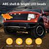 MACHSWON 3pcs LED Front Grille Marker Lights,Compatible with Ford F-150 Raptor 2004-2019,Compatible with Dodge Ram 1500 2013-2018 Aftermarket Grilles