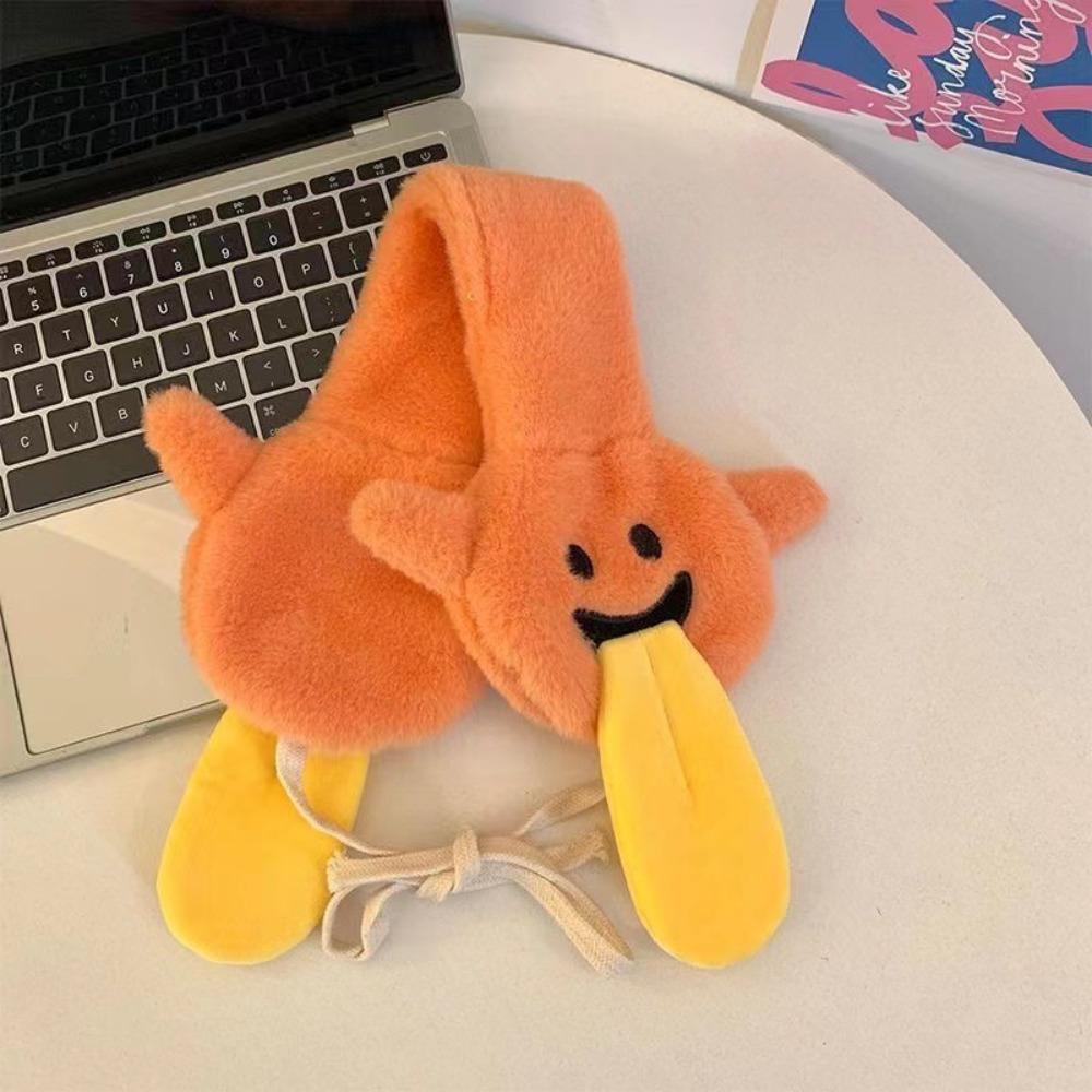 Cartoon Ghost Plush Earmuffs Thickened Couple Halloween Gifts Funny Ear Protection  Women