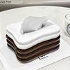 Creative Multi Layer Folding Tissue Box Coffee Table Desk Decoration Wrinkle Ceramic Tissue Box Bedside Table Paper Towel Case